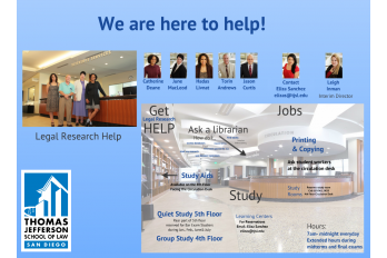 Image of TJSL Library Staff and the Library