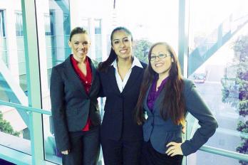 CJ Akselrad (3L), Jacqueline Palacios (2L), Yvonne Ruiz (3L) 