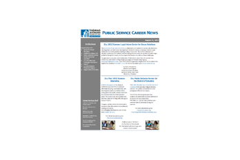 Public Service Newsletter - August 31, 2011