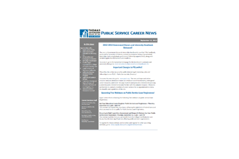 Public Service Newsletter - September 12, 2012