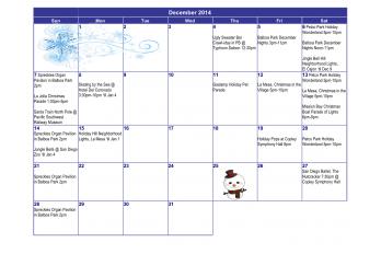 December 2014 Calendar