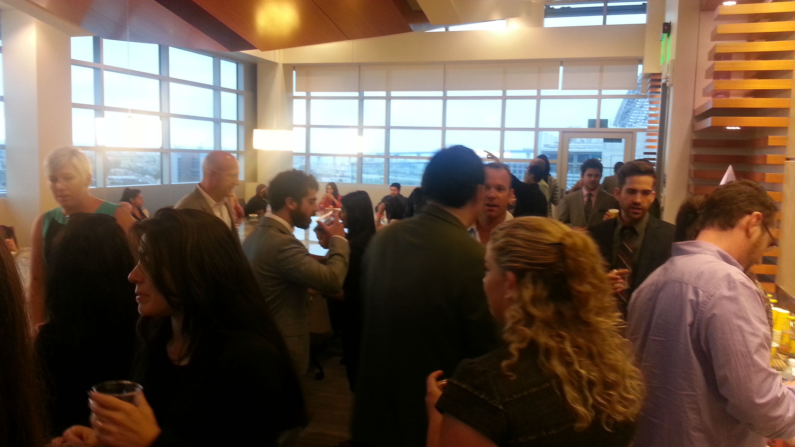 Mingling with fellow classmates and lawyers